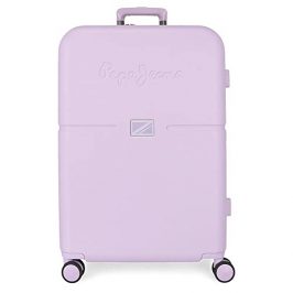Pepe Jeans Accent Maleta mediana Morado 48x70x28 cms Rígida ABS Cierre TSA integrado 79L 4,32 kgs 4 Ruedas dobles