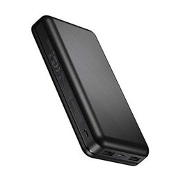 Power Bank 26800mAh Batería Externa USB C con 2 Entradas 2 Salidas Cargador Portátil Compatible con iPhone, Samsung, Huawei, Xiaomi, Tablet-Negro