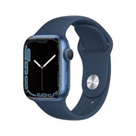 Apple Watch Series 7 (GPS, 41mm) - Caja de Aluminio Azul con Banda Deportiva Azul Abyss (Reacondicionado)