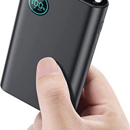 Pxwaxpy Bateria Externa 10800mAh Ultra Compacto Power Bank 3A USB C Cargador Portatil con Linterna LED y 3 Salidas Cargador Movil Portátil Compatible con iPhone 14 13 Pro MAX Huawei Samsung