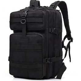 Tiangi Mochila táctica militar de 30 l/40 l, gran capacidad 2-4 días, mochila para senderismo, táctica militar, trekking, camping, viajes y otras actividades al aire libre y deportivas, Negro , 30L