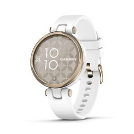 Garmin Lily Sport, Reloj Inteligente con Bisel de Aluminio de Calidad, Datos de Salud y Forma Física para Mujer, Pantalla Táctil, Notificaciones de Smartphone, Blanco