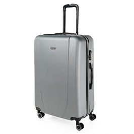 ITACA - Maletas de Viaje Grandes 23 Kilos - Maleta Grande de Viaje Rígida 4 Ruedas - Maletas Grandes de Viaje de ABS Resistente y Ligera 71170, Plata