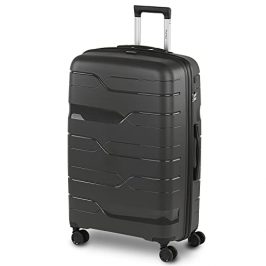 ITACA - Maletas de Viaje Grandes 23 Kilos - Maleta Grande de Viaje Rígida 4 Ruedas - Maletas Grandes de Viaje de Polipropileno Resistente y Ligera - Candado TSA 760370, Gris Oscuro