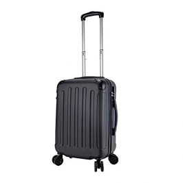 Maleta de Cabina 4 Ruedas Negro Viaje Semirigida