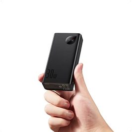 Baseus Bateria Externa 10000mAh, PD 30W Carga Rapida Power Bank con Pantalla LED,Mini Bateria Externa Movil con USB C, para iPhone, MacBook Air, iPad, Samsung, Huawei, Xiaomi
