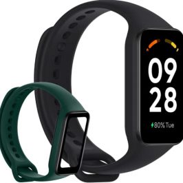 Xiaomi Redmi Smart Band 2 + Correa Verde - Pulsera de Actividad de 1.47", Cuerpo Ligero y Ultrafino de 9.99 mm, 30 Modos Deportivos, SpO2, 5ATM, batería de hasta 14 días, Negro