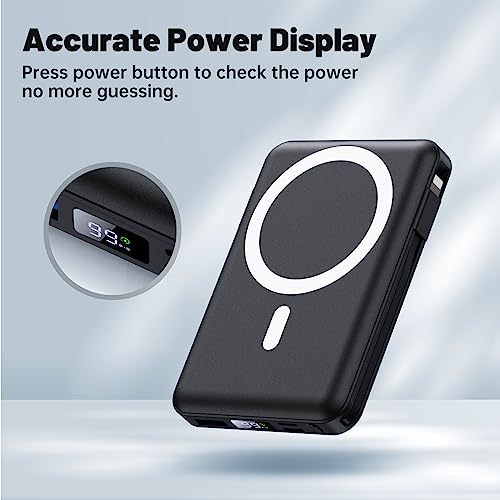 Power Bank Magnético 10000mAh Yiisonger con Carga Rápida y Pantalla LED
