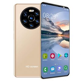 mate40 pro teléfono inteligente HD de 5.45 pulgadas, teléfono de reconocimiento facial, teléfono móvil con desbloqueo de huellas dactilares, doble tarjeta de doble modo de espera, 1 + 8 GB(oro)