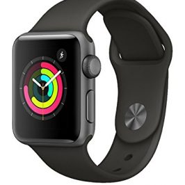 Apple Watch Series 3 (GPS, 38MM) - Caja de Aluminio Gris Espacial con Correa Deportiva Gris (Reacondicionado)