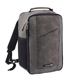 Cabin Max Manhattan Ryanair - Bolsa de viaje para cabina, 40x20x25, plegable, para el debajo del asiento, bandolera, mochila, 20 L, color gris y lavanda 40 x 20 x 25 cm