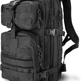Procase Mochila Táctica Militar 35L, Paquete de Asalto MOLLE de Gran Capacidad para Utilidad Militar, Bolsa Caminata de 2 Días para Caza Senderismo Acampada y Actividad al Aire Libre –Negro