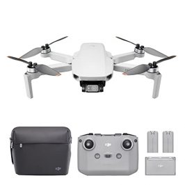 DJI Mini 2 Combo Ligero y Plegable Drone, 3 Ejes Gimbal con Cámara 4K, Foto 12 MP, 3 Baterías, Centro de Carga, OcuSync 2.0 HD Transmisión de Vídeo, Mavic Mini, Sin Tarjeta, Sin Care Refresh, Gray