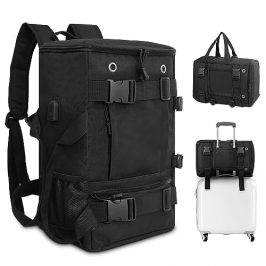 VOESLD Mochila Viaje Cabina Avion 40x20x25 para Ryanair Bolsas de Cabina, Mochila Viaje Equipaje de Mano Mochila de Senderismo (Negro)