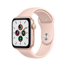 Apple Watch SE GPS, Caja de Aluminio Dorado de 44 mm con Correa Deportiva Color Arena Rosa (Reacondicionado)