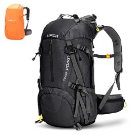 Lixada Mochila de Senderismo 50L con Cubierta Impermeable Mochila de Marcha Trekking Camping Deporte al Aire Libre