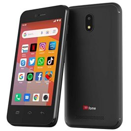 TTfone TT20 Teléfono móvil Inteligente 3G con Android GO - 8GB - Dual Sim - Pantalla táctil de 4 Pulgadas (Negro)
