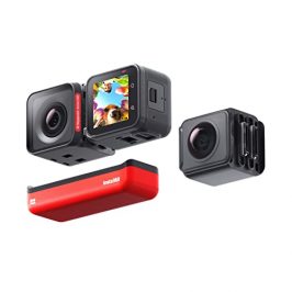 Insta360 One RS Twin Edition: Cámara de acción de Lentes Intercambiables: Lente 4K 60fps y Lente 5.7K 360. Estabilización FlowState, Fotos de 48 MP, HDR Activo, Resistente al Agua, edición con IA