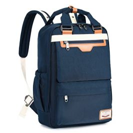Myhozee Mochila Mujer Hombre, Mochilas Escolares Juveniles Casual Bolsos Mochila Portatil 15.6 Pulgadas con Bolsillo Antirrobo para Viaje Trabajo Instituto- Azul