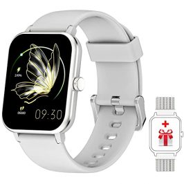 Smartwatch, Reloj Inteligente Mujer Hombre, Oxímetro Termometro, Caloría Podómetro, Reloj Deportivo Pulsometro, Pantalla Grande 1,69 Pulgada, Smartwatches Fashion para Mujer Hombre (Versión Mejorada)