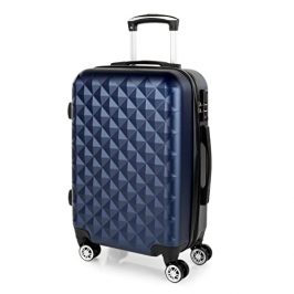 ITACA - Maletas de Viaje Medianas - Maleta Mediana 4 Ruedas - Maletas Medianas de Material ABS Resistentes y Ligeras - Maleta de Viaje 20kg, 65cm - Maleta Viaje Rígida 771760, Azul