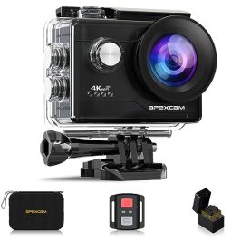 Apexcam Cámara Deportiva 4K 20MP WiFi Cámara subacuática Ultra HD Impermeable 40M Action Camera 2.0'LCD 170° Gran Angular 2.4G Remoto 2 baterías de 1050mAh y Accesorios Multiples