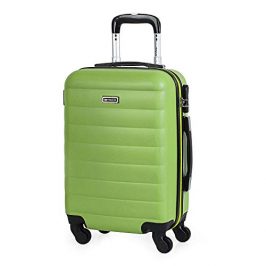 ITACA - Maletas de Viaje Cabina. Maleta Cabina 55x40x20 - Maletas de Cabina con 4 Ruedas - Maletas de Viaje Pequeñas Ligeras. Trolley Cabina Equipaje de Mano. Maleta Cabina 71250, Pistacho