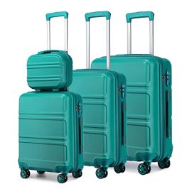Kono Maletas de Viaje Grandes Rígida ABS 74cm Maleta Grande Equipaje de Mano con 4 Ruedas y Cerradura de Combinación TSA 74x48x30cm (L, Turquoise)