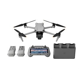 DJI Pack Air 3 Vuela Más con DJI RC 2 (control remoto con pantalla), dron con doble cámara 4K HDR con gran angular y teleobjetivo medio, 46 min de tiempo máx. de vuelo, O4, dos baterías adicionales