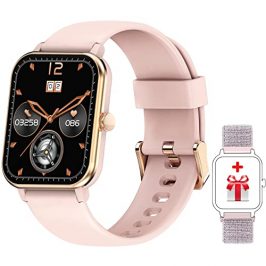 Smartwatch, Reloj Inteligente Mujer Hombre, Oxímetro Termometro, Caloría Podómetro, Reloj Deportivo Pulsometro, Pantalla Grande 1,69 Pulgada, Smartwatches Fashion para Mujer Hombre (Versión Mejorada)