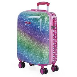 SKPAT - Maletas de Viaje Cabina - Maleta Cabina Niña 55x40x20 - Maleta Infantil. Maleta Niña de Cabina con 4 Ruedas - Maletas de Viaje Infantiles 131350, Fucsia