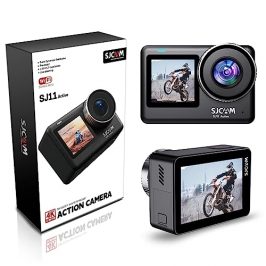 SJCAM SJ11 4K30FPS Action Cam 2.4 GHz,5 GHz WiFi Cámara de control remoto, pantalla táctil de 2.33 pulgadas, resistente al agua, cámara subacuática con kits de casco