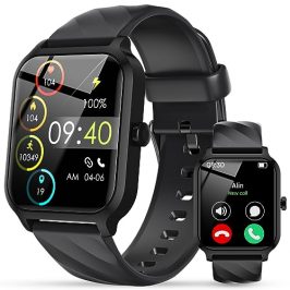 IFMDA Reloj Inteligente Hombre Mujer,1,83" Smartwatch Hombre con Llamada Bluetooth,Reloj Deportivo Impermeable IP68,Notificacion Whatsapp, Podómetro, Pulsómetro, Monitor de Sueño, para iOS Android