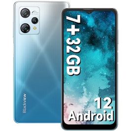 Blackview A53 Teléfono Móvil,7GB+32GB(TF 1TB) Smartphone Android 12, 6,52" Pantalla HD+ Batería 5080mAh Teléfono Moviles Libres, Exteriores Cámaras de 12MP+8MP con Fingerprint/Dual 4G/GPS