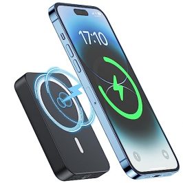 NOHON Batería Externa Power Bank Magnético 10000mAh: Wireless Powerbank | Inalámbrico Cargador Portátil 20W PD USB-C Carga Rápida | Compatible con iPhone 14 13 12 Mini Pro ProMax | Negro