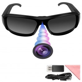 LXMIMI Gafas Deportivas Camara, HD 1080P Gafas de Sol Camara Deportiva Mini Camara Deportiva, Bicicleta Motocicleta Cámara de Acción Soporte Tomar Foto/Video