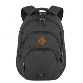 travelite Mochila, equipaje de mano con compartimento para portátil de 15,6 pulgadas, serie de equipaje BASICS Daypack Melange:de moda con aspecto melange, 45 cm, 22 litros