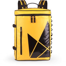 The Friendly Swede Mochila Deportiva de Gran Capacidad – Medida de Laptop de 13 Pulgadas, Resistente al Agua, Espaciosa 20L, Mochila Urbana de Aventura - SVIA (Amarillo)