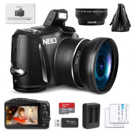 NBD Cámara Digital para Fotografía y Vídeo, 4K 48MP Youtube Cámara con 2 Baterías, Tarjeta SD 32GB, Zoom Digital 16x, Pantalla 3.0 Pulgadas, Cámara Compacta para Principiantes