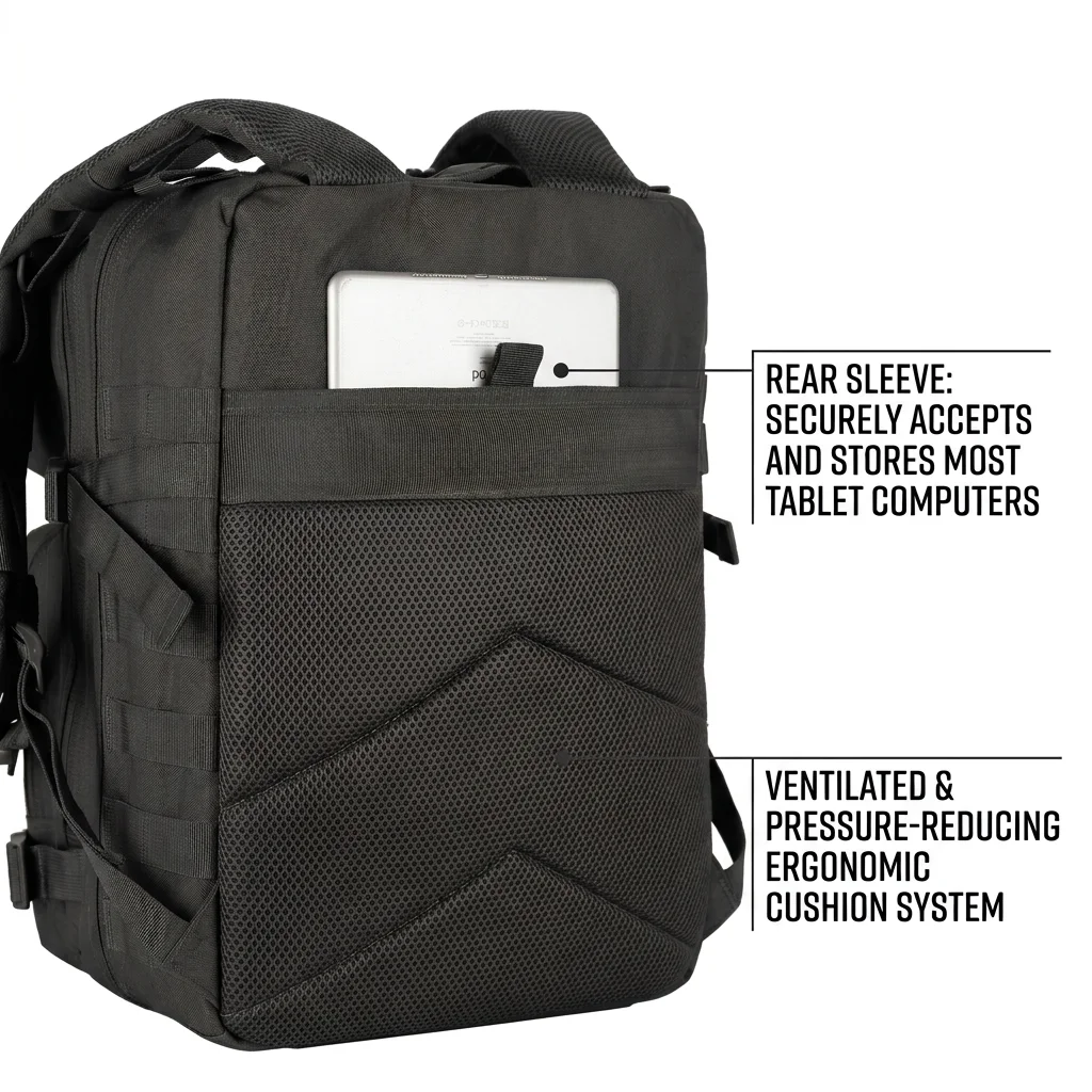 Tactical Backpack 45L Large Capacity Unisex 3 Day Trekking Survival Daypack Sturdy Multi Function Rucksack For Daily Commute College Work Camping Travel Spacious Sleek Everyday Use - Imagen 2