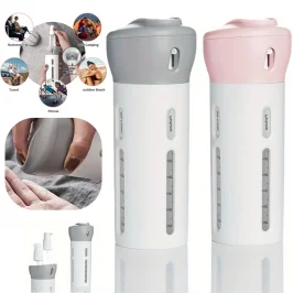 Travel Dispenser, 4 in 1 Lotion Shampoo Gel Travel Dispenser Shower Bottles Refillable Travel Bottles